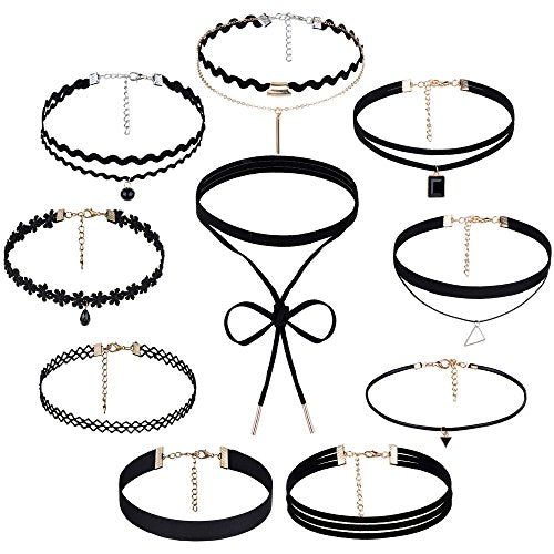 Rovtop 10 Pezzi Chocker Collana, Girocolli Bohemien Collane,... - Ilgrandebazar