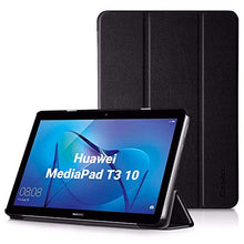 Carica l&#39;immagine nel visualizzatore di Gallery, EasyAcc Cover Custodia per Huawei MediaPad T3 10, Ultra Sottile Smart Nero