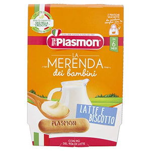 Plasmon Merenda dei Bambini Latte e Biscotto, 24 x 120 g
