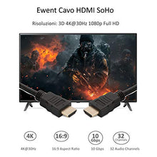 Carica l&#39;immagine nel visualizzatore di Gallery, Ewent Cavo HDMI 1.4 4K con Ethernet, Supporta 30Hz, Video UHD 2160p, 1 M
