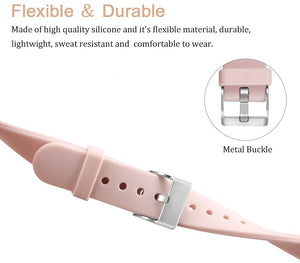OenFoto Sport Cinturino Fit Bit Versa & Fit Bit Versa Lite Edition, Morbido Silicone Slim Thin Narrow Small Fascia Cinturino per Fit Bit Versa Smart Watch, Donna Uomo, Grande Piccolo