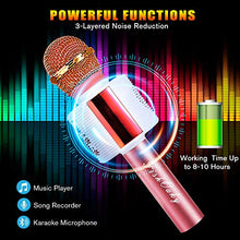 Carica l&#39;immagine nel visualizzatore di Gallery, Microfono Karaoke Bluetooth Wireless, FISHOAKY 4.1 Portatile Gold - Ilgrandebazar