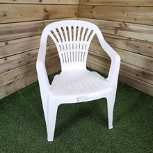 Carica l&#39;immagine nel visualizzatore di Gallery, PROGARDEN Azard - Sedia Bianca Plastica Impilabile Giardino Garden Bar...