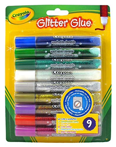 Crayola 693527A015 Penne con colla glitterata, lavabile, Colori Assortiti - Ilgrandebazar