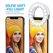 Carica l&#39;immagine nel visualizzatore di Gallery, Criacr Luce per Selfie, Cellulare con ad Anello, 40 LED + 2 Pezzi