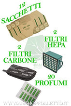 Carica l&#39;immagine nel visualizzatore di Gallery, 12 SACCHETTI + 15 PROFUMI + 2 FILTRI EPA + 2 ODORI PER VK 130 131... - Ilgrandebazar