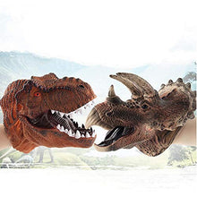 Carica l&#39;immagine nel visualizzatore di Gallery, Kobwa - Marionetta a forma di dinosauro, 21,08 cm, in morbida Triceratops - Ilgrandebazar
