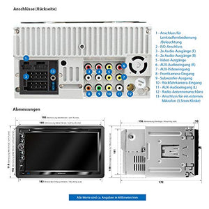 XOMAX XM-2D6907 Autoradio con mirrorlink, Schermo Touch Screen da 17,7 cm /...