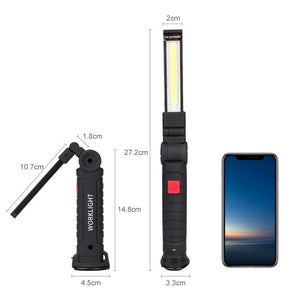 Coquimbo Lampada da Lavoro USB Ricaricabile COB 2 pezzi, grande, Verde