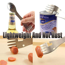 Carica l'immagine nel visualizzatore di Gallery, BESTZY Titanio Cucchiaio Forchetta Campeggio, 2 Pezzi Spork Outdoor...