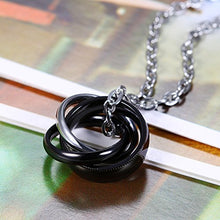 Carica l&#39;immagine nel visualizzatore di Gallery, Flongo Coppia collana amante Lui &amp; Lei,&quot;His Queen y Her King&quot;, Acciaio - Ilgrandebazar