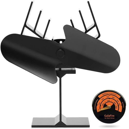 Galafire - Ventilatore per stufa a legna con 2 lame, grande flusso d'aria,... - Ilgrandebazar