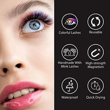 Carica l&#39;immagine nel visualizzatore di Gallery, Ciglia Magnetiche con Eyeliner Magnetico Kit, 3D Finte Colorate...