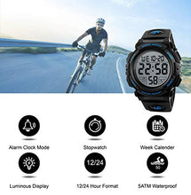 Carica l&#39;immagine nel visualizzatore di Gallery, Orologio digitale sportivo da uomo, per corsa all’aperto, impermeabile Blu - Ilgrandebazar