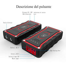 Carica l&#39;immagine nel visualizzatore di Gallery, FLYLINKTECH Avviatore Emergenza per Auto- 1500A 20000mAh