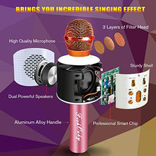 Carica l&#39;immagine nel visualizzatore di Gallery, Microfono Karaoke Bluetooth Wireless, FISHOAKY 4.1 Portatile Gold - Ilgrandebazar