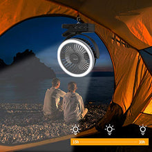 Carica l&#39;immagine nel visualizzatore di Gallery, EasyAcc Ventilatore Clip da Campeggio,6700mAh USB 6700mAh, Nero