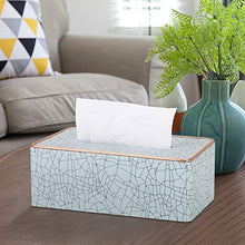 Carica l'immagine nel visualizzatore di Gallery, GORESE Porta Fazzoletti Rettangolare in Pelle Pale Green - Ice Cracks Pattern - Ilgrandebazar