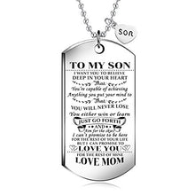 Carica l'immagine nel visualizzatore di Gallery, to my Son from MOM i want you Believe Love Dog tag militare Air Force... - Ilgrandebazar