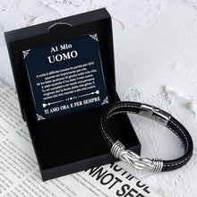 Carica l&#39;immagine nel visualizzatore di Gallery, Merclix Regali Per Lui Natale Bracciale Uomo Idee Regalo Fidanzato Compleanno Amore Regalo Per Lui Regalo Marito Idee Regalo Uomo Compleanno Regalo Anniversario Per Lui Regalo Anniversario Matrimonio