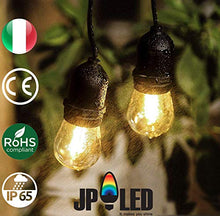 Carica l&#39;immagine nel visualizzatore di Gallery, JP-LED Catena Di Luci Led 【Con 12 Lampadine E-27 】Luci Da Esterno E Da... - Ilgrandebazar