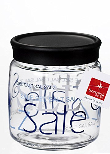 Bormioli Giara Barattolo per Sale, Transparente, 0.75 cl 0,75 cl, Trasparente