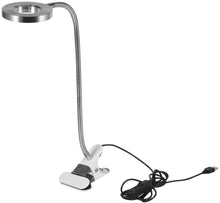 Carica l&#39;immagine nel visualizzatore di Gallery, Lampada da tavolo a LED con clip, Portatile Sopracciglio permanente Manicure Luce fredda USB Strumenti di bellezza per l&#39;uso del letto per il trucco delle unghie