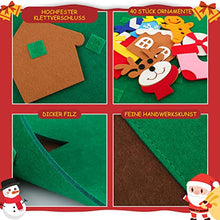 Carica l'immagine nel visualizzatore di Gallery, Lanpn Albero di Natale in feltro 102 cm più pupazzo di neve, Albero Natale montessori per bambini, albero di Natale con luci con 40 pezzi decorazione da appendere in velcro per casa, porta e parete