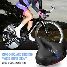 Carica l'immagine nel visualizzatore di Gallery, OKBONN Sella Bici,Sedile Bicicletta Ergonomica Comoda Impermeabile con Molla...