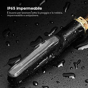 Indicatori Direzione, 4 Pezzi ZREE Indicatore di Direzione Moto Ambra 9 LEDs
