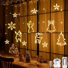 Carica l'immagine nel visualizzatore di Gallery, YeahBoom 138 LED Luci di Natale Esterno Interno,3.5M Stringa di Luci Impermeabili,8 Modalità Stringa,Bianca Caldo Natale Luci Stringa,Catena Luminosa Decorazione per Natale,Finestra e Matrimonio