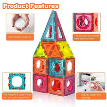 Carica l&#39;immagine nel visualizzatore di Gallery, Beeyouk Giocattoli di Costruzioni Magnetici, 107 Pezzi Set di Costruzione,Regalo di Giochi di Costruzione Magnetici 3D a Tubi per Bambini di 3 4 5 6 7 8