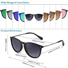 Carica l&#39;immagine nel visualizzatore di Gallery, Carfia Retro Polarizzati Occhiali da sole donna uomo UV400 Donna - Nero - Ilgrandebazar