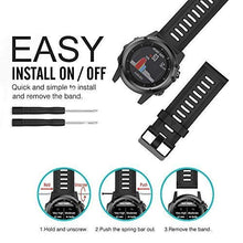 Carica l&#39;immagine nel visualizzatore di Gallery, SUPORE Garmin Fenix 3 Cinturino, Silicone Morbido di Ricambio Cinturino nero - Ilgrandebazar