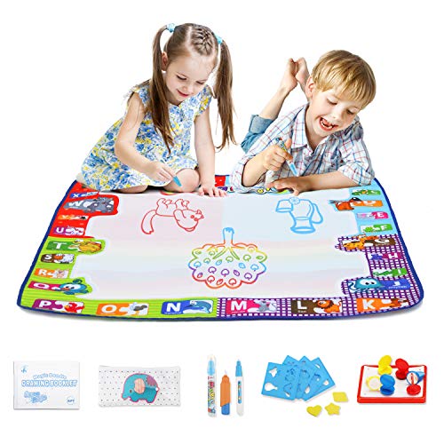 Fansteck Doodle Tappeto Magico, Aquadoodle per Bambini Misura Grande 78*78cm - Ilgrandebazar