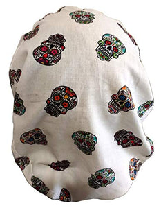 Cappello sala operatoria donna CRANIO DI MEJICAN BIANCO per capelli lunghi.... - Ilgrandebazar