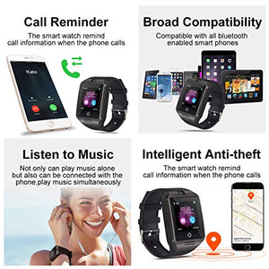 Smartwatch Bluetooth Orologio Intelligente con Camera Smart Watch Nero 02 - Ilgrandebazar