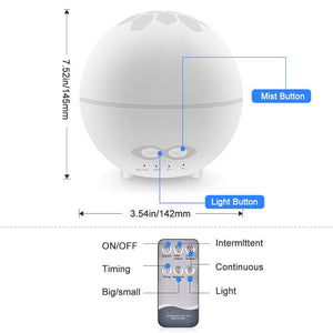laxikoo Diffusore di Aromi, 400ml Umidificatore Ultrasuoni con Cambio 7... - Ilgrandebazar