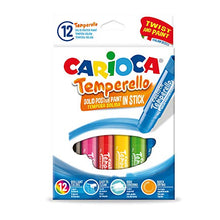 Carica l&#39;immagine nel visualizzatore di Gallery, Carioca Tempere Stick Temperello | Tempere Solide Colorate in Scatola per Bambini, Tempere Super Lavabili, Colori Assortiti, 12 Pezzi