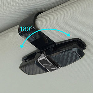 FineGood - Set di 2 supporti per occhiali da sole auto, con clip per...