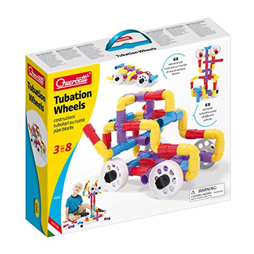Quercetti- Tubation Wheels Gioco di Costruzioni Tubolari su Multicolore - Ilgrandebazar