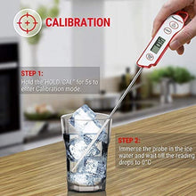 Carica l&#39;immagine nel visualizzatore di Gallery, ThermoPro TP15 Termometro Cucina Impermeabile con Sonda Lunga Termometro Digitale Professionale da Lettura Istantaneo per Alimenti Liquidi Latte Carne Barbecue Cibo Dolci Olio Vino con Calibrazione