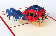Carica l&#39;immagine nel visualizzatore di Gallery, Wedding Card, Deesos Biglietto d&#39;auguri per innamorati, Carrozza - Ilgrandebazar