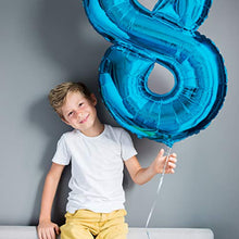 Carica l'immagine nel visualizzatore di Gallery, envami Palloncini Compleanno 4 Anni Blu 101 CM I Palloncino Numero 4 4
