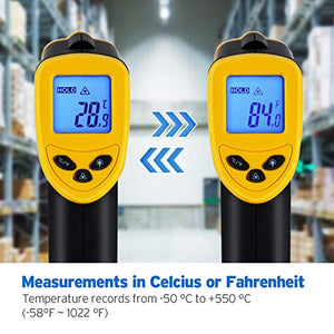 ETEKCITY Termometro Infrarossi -50°C ~ 550°C(-58°F ~ 1022°F) con LCD...