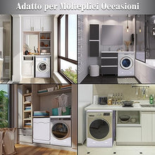Carica l&#39;immagine nel visualizzatore di Gallery, Coprilavatrice da Esterno Impermeabile, Coprilavatrice da Interno Spesso Argentato, Copri Lavatrice Esterni con Apertura Anteriore, Copri Asciugatrice da Esterno Protezione Solare, 60 * 64 * 85 CM