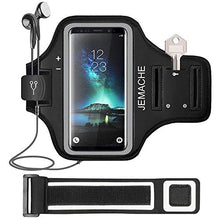 Carica l'immagine nel visualizzatore di Gallery, Galaxy S20 S10 S9 S8 Fascia da Braccio per Correre, JEMACHE Palestra Nero