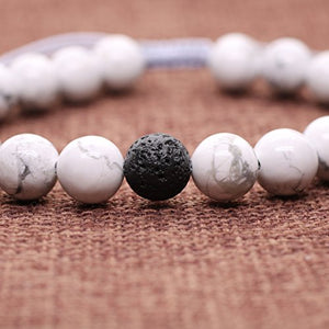 COAI Coppia Bracciali della Distanza per Lui e Per Lei, Alite, Pietra Lavica