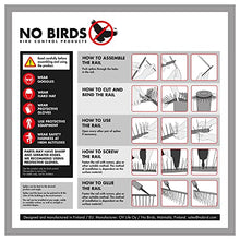 Carica l&#39;immagine nel visualizzatore di Gallery, NO Birds | Dissuasori per Piccioni | Barriera Anti Uccelli per Balcone Terrazza Finestra | Spuntoni Extra Lunge | Acciaio Inossidabile e Alluminio | 4 pezzi | Lunghezza Totale 1,09 Metri