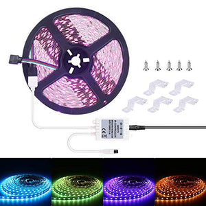 Striscia LED 10M, ALED LIGHT Strip 10 Metri 600 LEDs Kit 5050 RGB SMD...